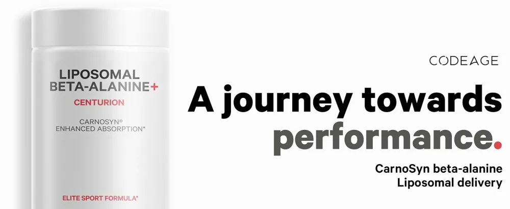 Codeage Liposomal Beta-Alanine Supplement - CarnoSyn Beta-Alanine - 2-Month Supply - Liposomal Delivery - Pre Workout Post Workout and Sport Supplementation - Non-GMO B-Alanine - 180 Capsules - codeage beta alanine, codeage beta-alanine, beta alanine, beta alanin, carnosyn, b alanine