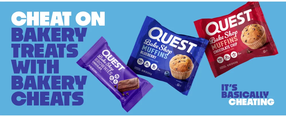 Quest NUTRITION Double Chocolate Chip Protein Cookie 4 CT - - Cheat on Bakery Treat with Bakery Cheats