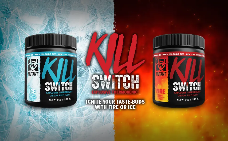 Mutant Killswitch Ultra Thermo | Thermogenic Pre Workout | Ice 162g - pre workout Fat burner, fat burning supplement, themogenic supplement, weight loss powder, weight