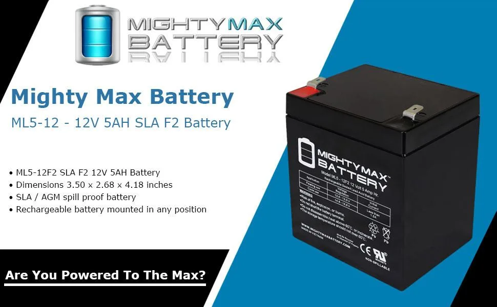 12V 5Ah F2 SLA Replacement Battery for Enersys NP5-12FRA - product information 32