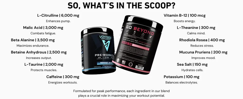 Pre-Workout | Rocket Razz | Clinically Dosed for Intense Pumps Peak Energy and Laser Focus | All-Natural Formula with Citrulline + Beta Alanine + Caffeine | 30 Servings - Ingredients and benefits