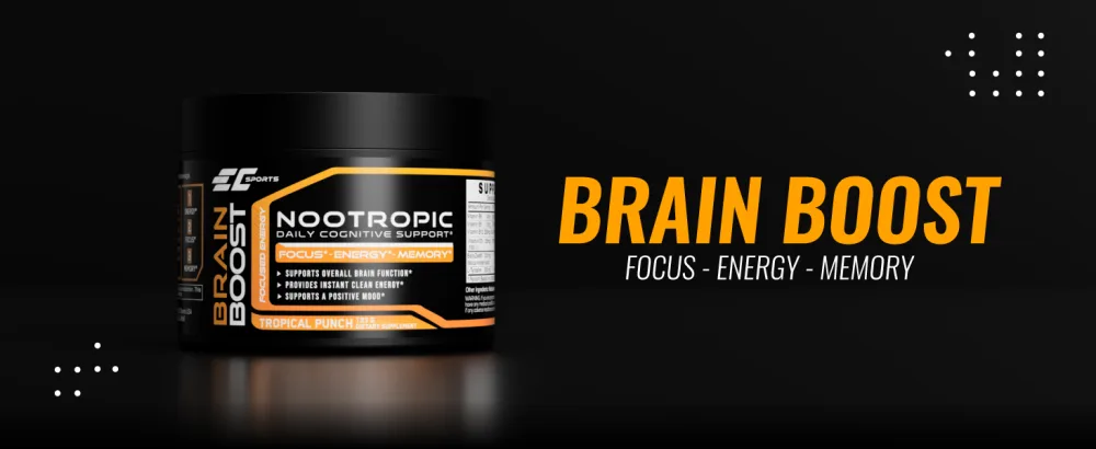 Brain Boost Tropical Punch Sweetened w/Stevia Supplement for Focus Faster Processing Energy & Performance w/ 18 Nootropics - 30 Servings Tropical Blast Sweetened with Stevia - BRAIN BOOST FOCUS, ENERGY, MEMORY