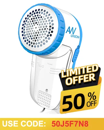 Fabric Shaver Lint Remover AW union USB Powered Lint Shaver Efficiently Remove Lints from Fabrics Clothes Upholstery - 70" Cord - 2 Replacement Blade - Blue - lint remover