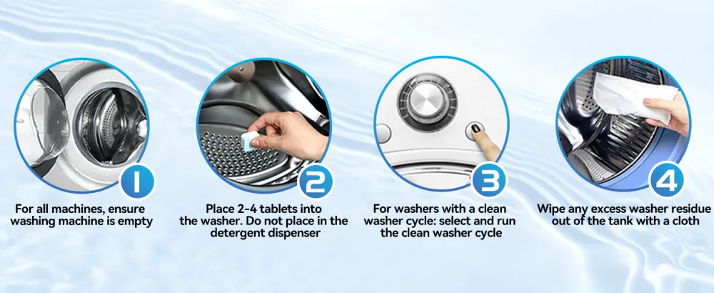 Washing Machine Cleaner 32 Tablets Washer Machine Cleaner Household Supplies Deep Cleaning Tablets for Front Loader Top Load Washer and HE - washing machine cleaner