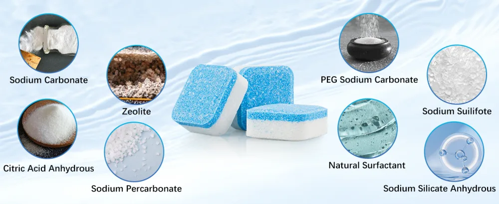Washing Machine Cleaner 32 Tablets Washer Machine Cleaner Household Supplies Deep Cleaning Tablets for Front Loader Top Load Washer and HE - washing machine cleaner