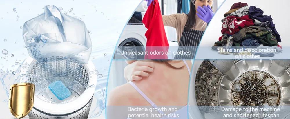 Washing Machine Cleaner 32 Tablets Washer Machine Cleaner Household Supplies Deep Cleaning Tablets for Front Loader Top Load Washer and HE - washing machine cleaner