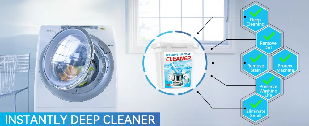 Washing Machine Cleaner 32 Tablets Washer Machine Cleaner Household Supplies Deep Cleaning Tablets for Front Loader Top Load Washer and HE - washing machine cleaner
