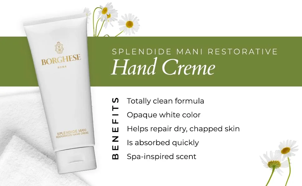 Borghese Splendide Mani Restorative Hand Creme - Hand Cream For Dry Hands - 3.4 FL Oz - Splendide Mani Restorative Hand Creme