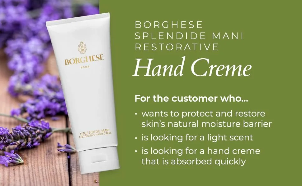 Borghese Splendide Mani Restorative Hand Creme - Hand Cream For Dry Hands - 3.4 FL Oz - Splendide Mani Restorative Hand Creme