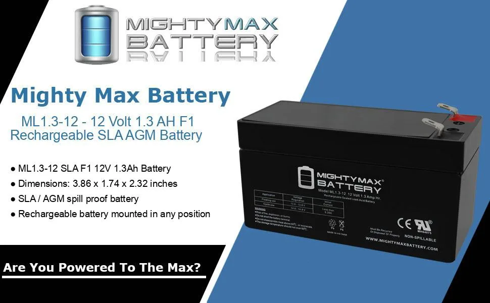 Mighty Max Battery 12V 1.3Ah Replacement Battery for EXP1213 - product information 32