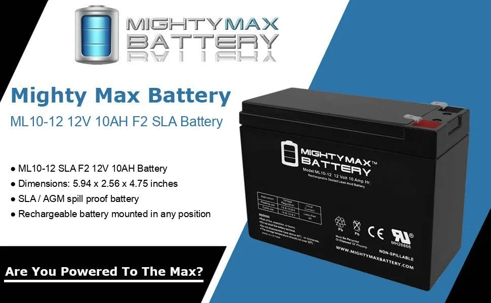 Mighty Max Battery 12V 10AH SLA Replacement Battery for 13447 134471 - product information 32