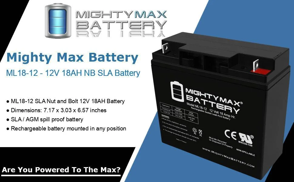 Mighty Max Battery 12V 18AH SLA Replacement Battery for Vision CP12180 - product information 32