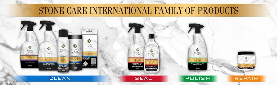 Stone Care International Granite Cleaner - 32 Fluid Ounces Granite & Stone Tile Travertine Limestone Slate Clean 32 Oz. Single - Stone Care International