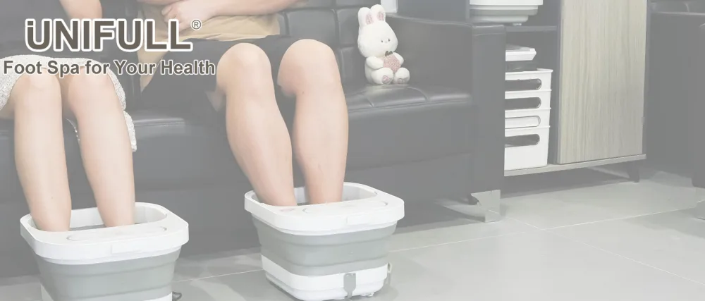 UNIFULL Collapsible Foot Spa Bath with Heat and Massage Rollers Bubble Foot Pedicure Kit Temperature Control Red Light Pedicure Foot Spa Foot Bath - unifull foot spa