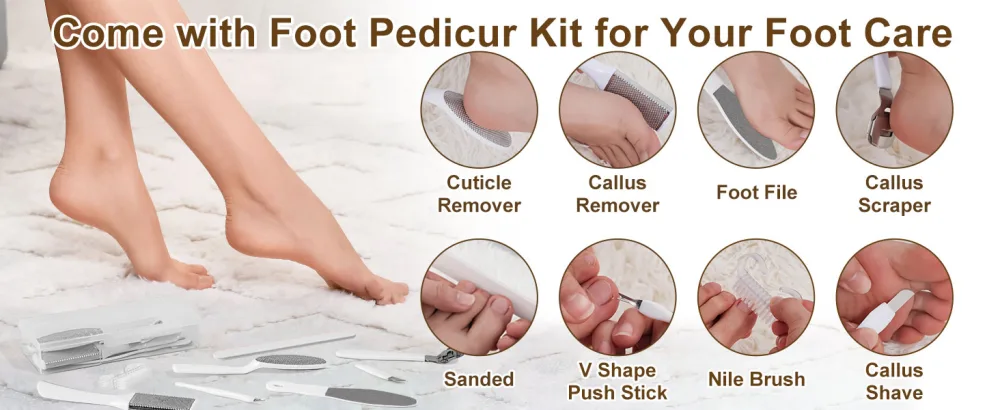 UNIFULL Collapsible Foot Spa Bath with Heat Touch Screen Remote Control Massage Rollers Timer Bubble Foot Pedicure Kit Temperature Control Pedicure Foot Spa Foot Bath - UNIFULL FOOT SPA