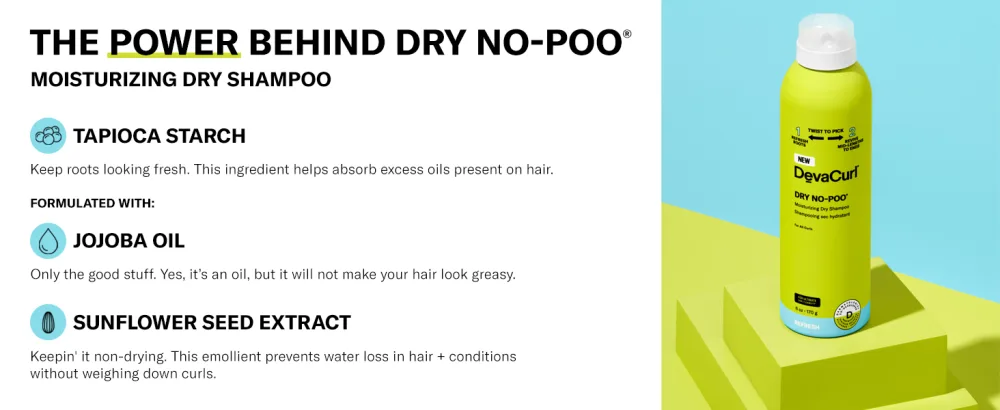 DevaCurl Dry No-Poo Moisturizing Dry Shampoo | Non-Drying Formula | Invisible Finish | For All Curly Hair Types - The Power Behind DNP