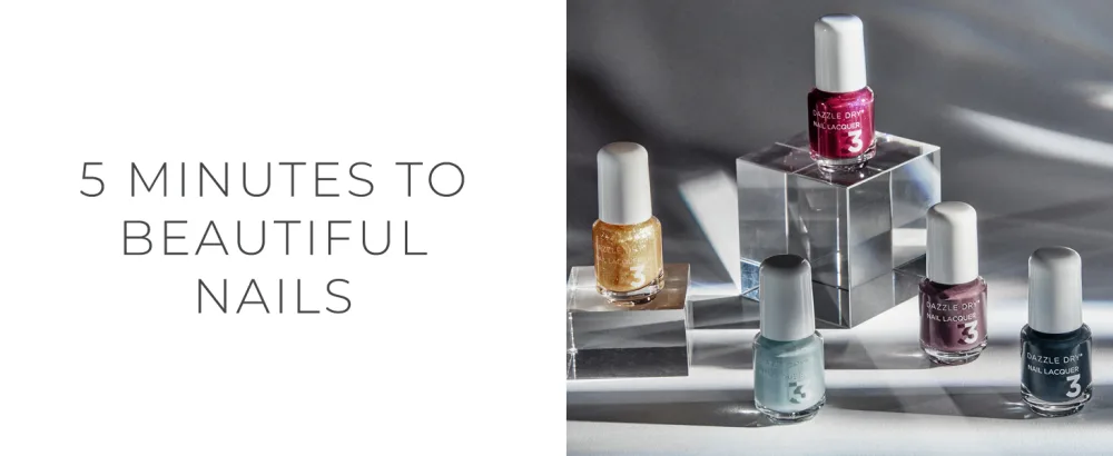 Dazzle Dry Nail Mini Lacquer (Step 3) - Starstruck - A full coverage rose gold metallic. Full coverage metallic. (0.17 fl oz / 5 Manicures) Starstruck | 0.17 Fl Oz - mini lacquers banner