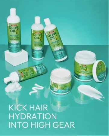 Olive Oil Max Moisture Super Soft Style Curl Defining Mousse infused with Rice Water & Electrolytes for Supercharged Hydration & Growth (7.0 oz) - Collection