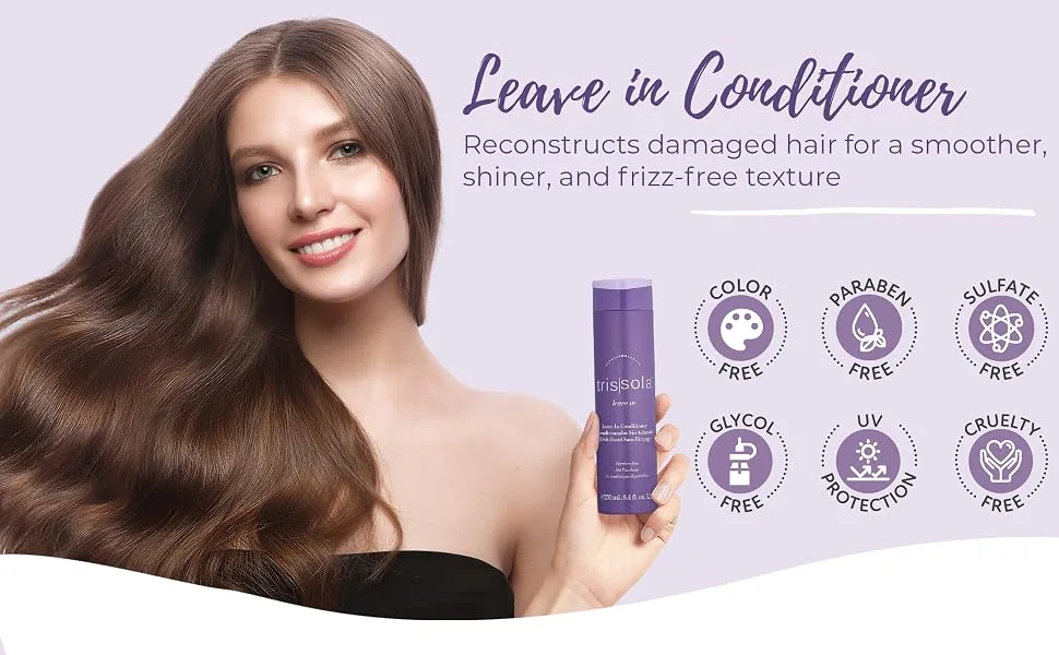 Trissola Hydrate Leave-In Conditioner - Moisturizing Color-Safe Hair Conditioner (8.4 oz) - Leave in - conditioner