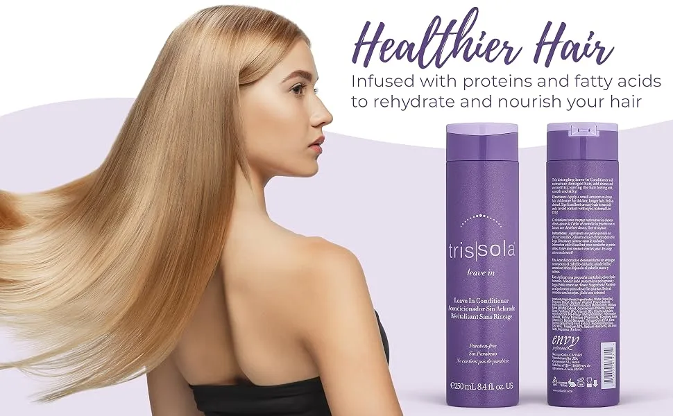 Trissola Hydrate Leave-In Conditioner - Moisturizing Color-Safe Hair Conditioner (8.4 oz) - Leave in - conditioner