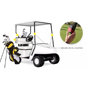 STICKIT Magnetic Rangefinder Strap | Strong Magnet Securely Holds to Golf Carts and Golf Clubs for Easy Access | Slim, Form Fitting, Size Adjustable Gen3 Red - golf; towel; rangefinder; golfer; magnetic; stickit; golf cart; range; distance; length