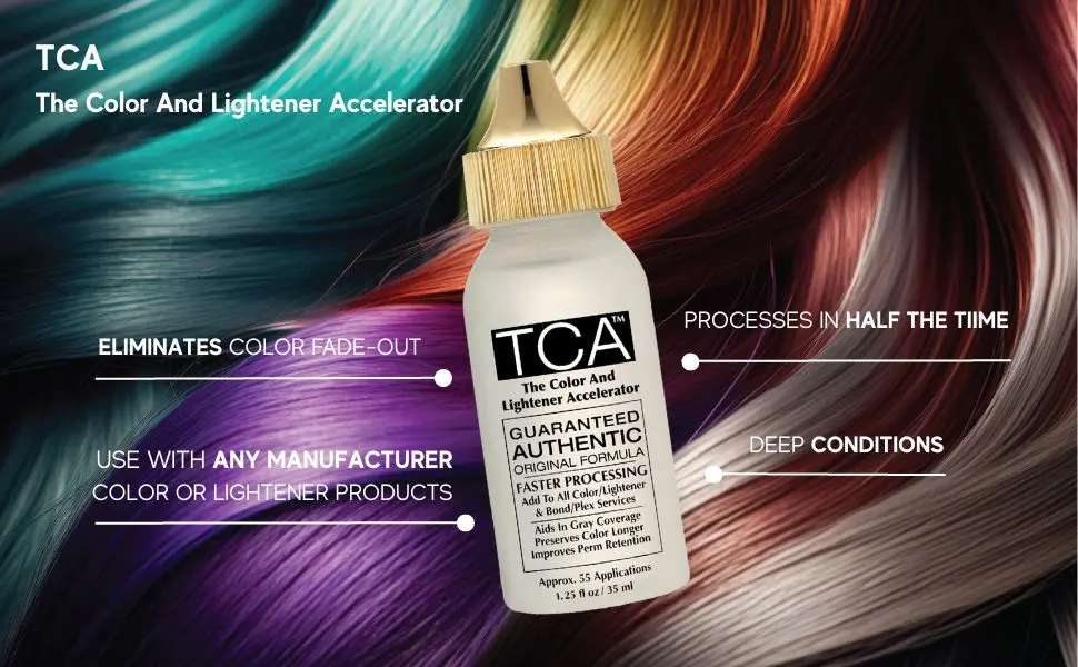 TCA The Original Color And Lightener Accelerator | Guaranteed Authentic Original Formula l Cut Color Processing In Half | All-Natural High Grade Oil Blend 4 Fl Oz. - the color accelerator, cuts processing time, deep conditions