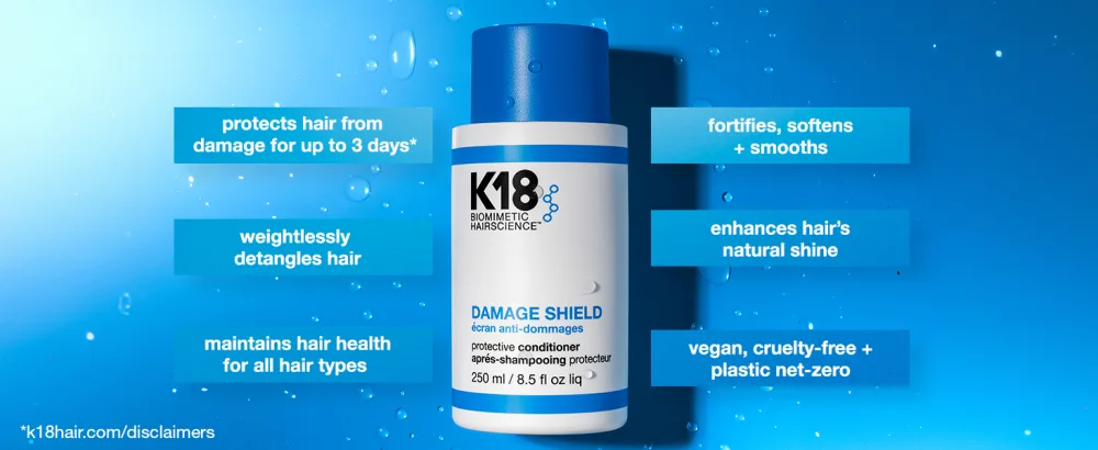 K18 Damage Shield Protective Conditioner Protects Hair from Daily Damage Improves Strength & Shine 8.5 Fl Oz - product information 9
