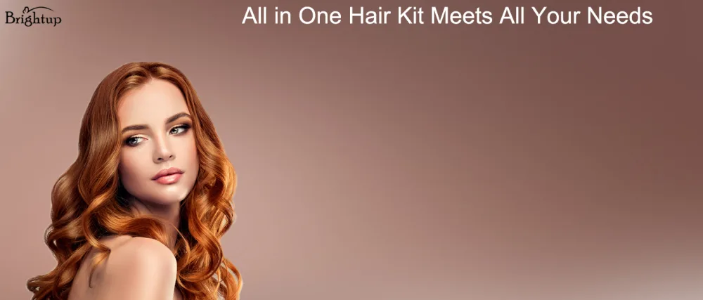 Brightup Blow Dryer Brush & Volumizer with Negative Ionic Technology Detachable & Interchangeable Brush Head Hair Dryer Brush for Curling Smoothing & Styling Heat Protective Glove Included - Hair kit
