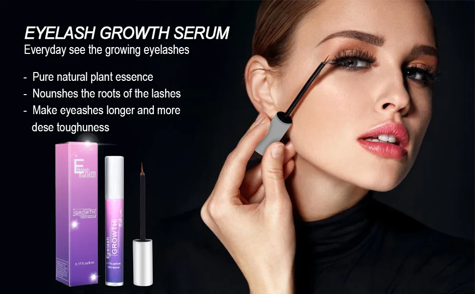 Premium Eyelash Growth Serum and Eyebrow Enhancer by Aomock Lash Serum - 5ml Lash Boost Serum for Longer Fuller Thicker Lashes & Brows violet - product information 6