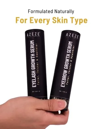 Azeze Eyebrow Growth Serum for Thicker Brows - Oil-free Brow Serum for Fuller Brows in 6 Weeks - eyelash and eyebrow growth serum