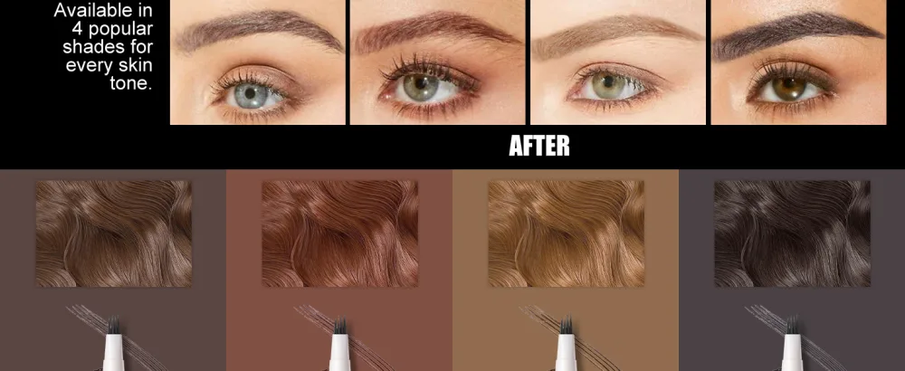 FOCALLURE FLUFFMAX TINTED Liquid Eyebrow Pen Eyebrow Microblading Pen with a Micro-Fork Tip Applicator Long-Lasting Smudge-Proof Creates Natural Looking Brows MEDIUM BROWN BB02 MEDIUM BROWN - product information 21