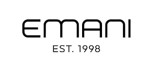 Emani Duo Shadow Blender Brush Double-Ended Makeup Brush - Fiber Bristles Soft-Beveled Edges - 100% Vegan - EMANI LOGO