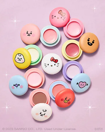 The Creme Shop Tinker Bell Pixie Promise Eyeshadow Palette - Highly Pigmented - 9 Shades - Warm & Rosy - Stunning for All - TCS x HK x BT21 Macaron Lip Balms Lifestyle