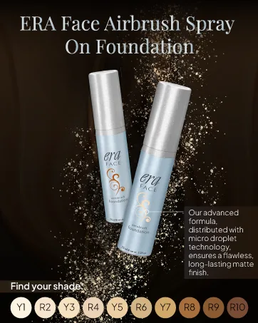 ERA Beauty Face and Body Brush - primer foundation coverage cosmetic face Bronzer spray flawless makeup air brush