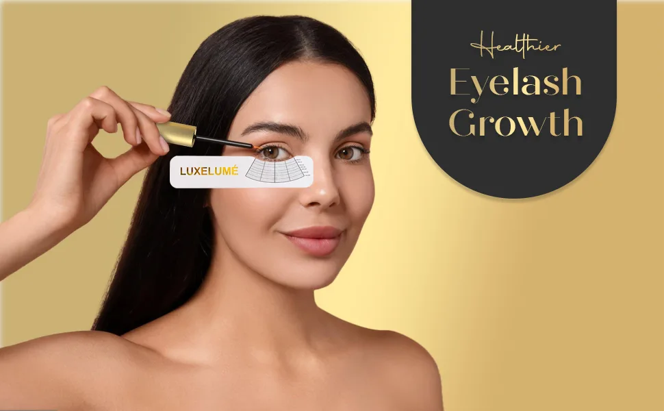 Eyelash Growth Serum for Thicker and Longer Looking Lashes Advanced Eyelash Enhancing Serum for Natural Lashes & Brows with Eyelash Ruler Vegan & Cruelty-Free - lash serum growth
