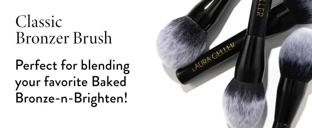 LAURA GELLER NEW YORK Blending Beauties Two-Piece Makeup Brush Gift Set for Powders and Foundation 11 Better Together 2pc - Bronzer Brush