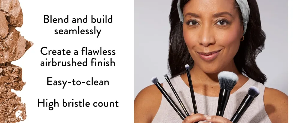 LAURA GELLER NEW YORK Blending Beauties Two-Piece Makeup Brush Gift Set for Powders and Foundation 11 Better Together 2pc - Brush Collection
