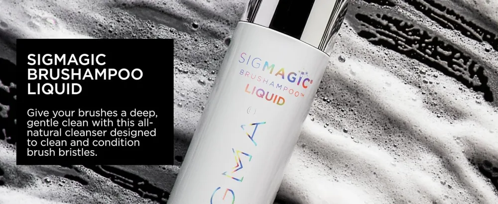 Sigma Beauty Sigmagic Brushampoo Liquid - Professional Grade Cleaner Solution for Makeup Brushes & Sponges to Remove Makeup Residue (5.1 FL Oz) - Sigma
