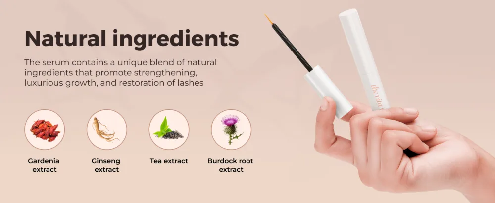 Eyelash & Brow Enhancing Serum | Advanced Lash Growth Serum for Fuller Longer Eyelashes & Thicker Brows | Vegan Hydrating Lash Serum 6 ml - 2 fl oz - The VitaLash Eyelash Serum Brow Lash Growth