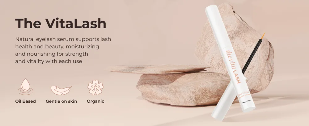 Eyelash & Brow Enhancing Serum | Advanced Lash Growth Serum for Fuller Longer Eyelashes & Thicker Brows | Vegan Hydrating Lash Serum 6 ml - 2 fl oz - The VitaLash Eyelash Serum Brow Lash Growth