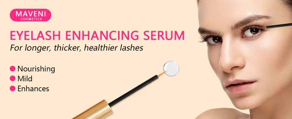 Lash Enhancing Serum Women's Advanced Cosmetics Eyelash Growth Serum Promote Longer Fuller and Denser Eyelashes Fast and Effective (3ml) - MAVENI Lash Enhancing Serum