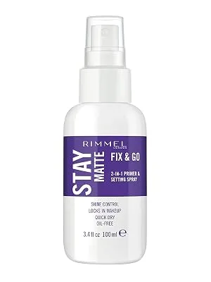 Stay Matte Fix & Go 2-in-1 Primer & Setting Spray 3.4 Fl. Oz., Pack of 1 3.4 Fl Oz (Pack of 1) setting spray - Rimmel Stay Matte Liquid Mousse Foundation