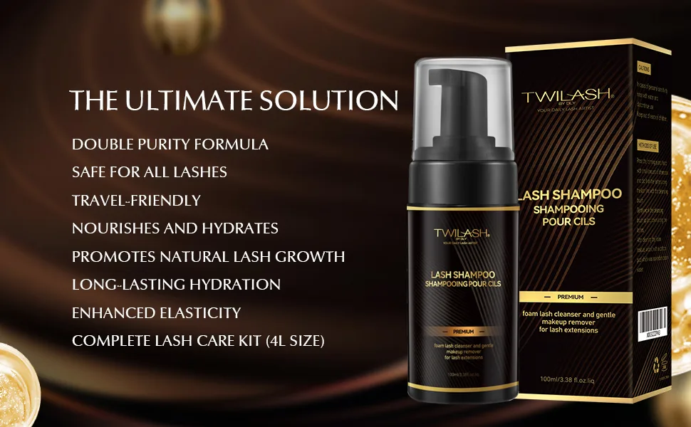 Lash Shampoo 200ml/ 6.83oz for Salon & Home Use - High-Purity Eyelash Cleanser And Two Extended Handle Lash Shampoo Brushes Unscented 200ml - product information 9