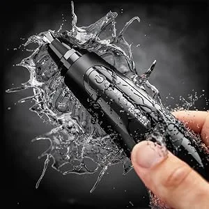 Stylecraft Schnozzle Cordless Nose and Ear Trimmer Water Resistant Portable LED Light Matte Black - Trimmer in water