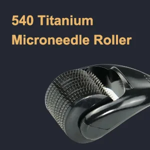 Derma Roller Microneedle Roller for Face Titanium Beard Roller Microneedle Roller for Skincare Tools for Women Men 0.25mm - 540 Titanium Microneedle Roller