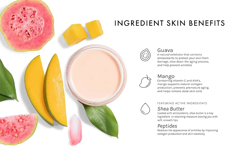 ESW Beauty Smoothie Lip Treatments - Advanced Smoothing & Hydration Guava Mango - Ingredients