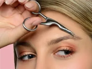 JAPONESQUE Brow Scissors and Spoolie Stainless Steel Scissors for Brow Grooming and Trimming Brush Tool for Brow Shaping - Hand Sharpened Blades