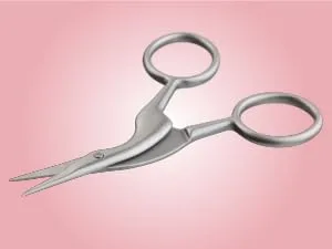 JAPONESQUE Brow Scissors and Spoolie Stainless Steel Scissors for Brow Grooming and Trimming Brush Tool for Brow Shaping - Stainless Steel