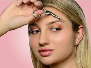 JAPONESQUE Brow Scissors and Spoolie Stainless Steel Scissors for Brow Grooming and Trimming Brush Tool for Brow Shaping - trim