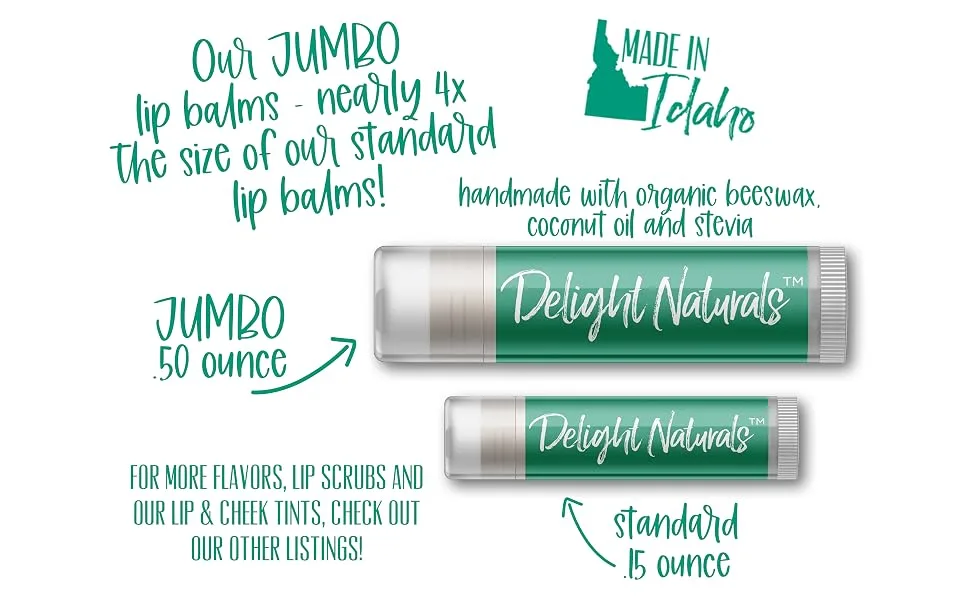 JUMBO Lip Balm - Blue Raspberry - Jumbo vs Regular Tube Comparison